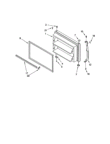 Freezer Door parts for Kenmore Refrigerator 106.73982301 (10673982301, 106 73982301) from AppliancePartsPros.com