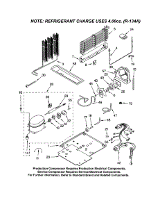 Unit parts for Kenmore Refrigerator 106.73982301 (10673982301, 106 73982301) from AppliancePartsPros.com