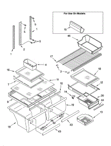 Shelf Parts parts for Kenmore Refrigerator 106.74283400 (10674283400, 106 74283400) from AppliancePartsPros.com
