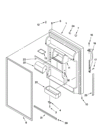 Refrigerator Door Parts parts for Kenmore Refrigerator 106.74283400 (10674283400, 106 74283400) from AppliancePartsPros.com