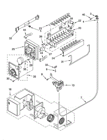 Icemaker Parts parts for Kenmore Refrigerator 106.74283400 (10674283400, 106 74283400) from AppliancePartsPros.com
