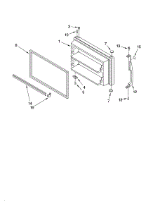 Freezer Door Parts parts for Kenmore Refrigerator 106.74943400 (10674943400, 106 74943400) from AppliancePartsPros.com