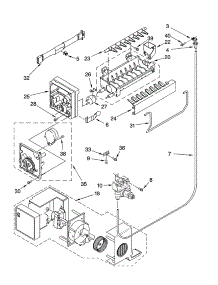 Icemaker Parts parts for Kenmore Refrigerator 106.74963401 (10674963401, 106 74963401) from AppliancePartsPros.com