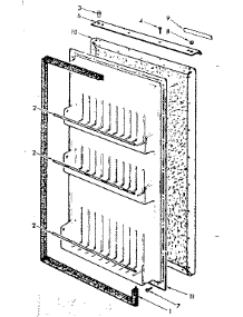 Door Parts parts for Kenmore Freezer 106.7504120 (1067504120, 106 7504120) from AppliancePartsPros.com