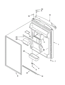 Refrigerator Door Parts parts for Kenmore Refrigerator 106.75923400 (10675923400, 106 75923400) from AppliancePartsPros.com