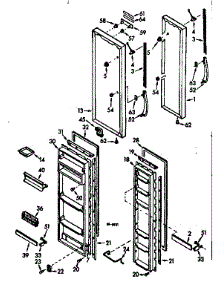 Door Parts parts for Kenmore Refrigerator 106.7600101 (1067600101, 106 7600101) from AppliancePartsPros.com
