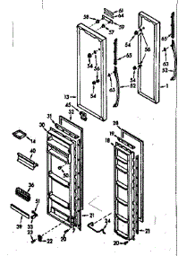 Door Parts parts for Kenmore Refrigerator 106.7600402 (1067600402, 106 7600402) from AppliancePartsPros.com