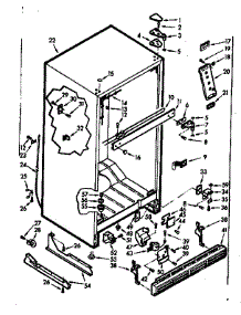 Cabinet Parts parts for Kenmore Refrigerator 106.7602201 (1067602201, 106 7602201) from AppliancePartsPros.com