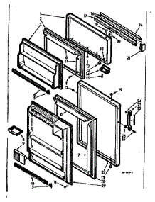 Door Parts parts for Kenmore Refrigerator 106.7602201 (1067602201, 106 7602201) from AppliancePartsPros.com