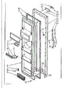 Door Parts parts for Kenmore Refrigerator 106.7610143 (1067610143, 106 7610143) from AppliancePartsPros.com