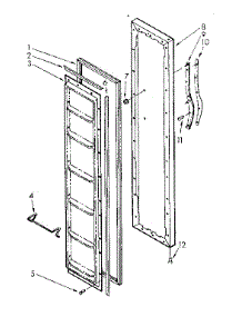 Freezer Door Parts parts for Kenmore Refrigerator 106.7610143 (1067610143, 106 7610143) from AppliancePartsPros.com