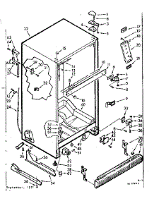 Cabinet Parts parts for Kenmore Refrigerator 106.7613103 (1067613103, 106 7613103) from AppliancePartsPros.com