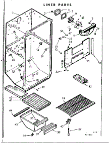 Liner Parts parts for Kenmore Refrigerator 106.7613103 (1067613103, 106 7613103) from AppliancePartsPros.com