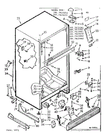 Cabinet Parts parts for Kenmore Refrigerator 106.7615462 (1067615462, 106 7615462) from AppliancePartsPros.com
