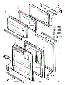 Door Parts parts for Kenmore Refrigerator 106.7617441 (1067617441, 106 7617441) from AppliancePartsPros.com