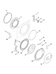 Door And Latch Parts parts for Kenmore Washer 110.42824203 (11042824203, 110 42824203) from AppliancePartsPros.com