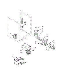 Pump And Motor parts for Kenmore Washer 110.42836201 (11042836201, 110 42836201) from AppliancePartsPros.com