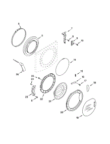 Door And Latch parts for Kenmore Washer 110.42922203 (11042922203, 110 42922203) from AppliancePartsPros.com