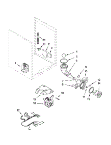 Pump, Motor Parts, And Optional Parts (Not Included) parts for Kenmore Washer 110.43902201 (11043902201, 110 43902201) from AppliancePartsPros.com