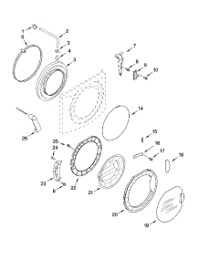 Door And Latch Parts parts for Kenmore Washer 110.43902201 (11043902201, 110 43902201) from AppliancePartsPros.com