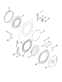 Door And Latch Parts parts for Kenmore Washer 110.43902203 (11043902203, 110 43902203) from AppliancePartsPros.com