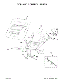 Top And Control Parts parts for Kenmore Washer 110.44432810 (11044432810, 110 44432810) from AppliancePartsPros.com