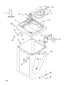 Top And Cabinet Parts parts for Kenmore Washer 110.44722401 (11044722401, 110 44722401) from AppliancePartsPros.com