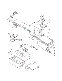 Dispenser parts for Kenmore Washer 110.44826300 (11044826300, 110 44826300) from AppliancePartsPros.com
