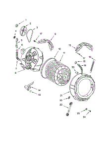 Tub And Basket parts for Kenmore Washer 110.44832201 (11044832201, 110 44832201) from AppliancePartsPros.com