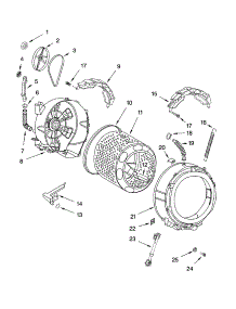 Tub And Basket Parts parts for Kenmore Washer 110.44834202 (11044834202, 110 44834202) from AppliancePartsPros.com