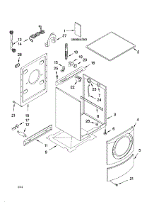 Top And Cabinet Parts parts for Kenmore Washer 110.44836301 (11044836301, 110 44836301) from AppliancePartsPros.com