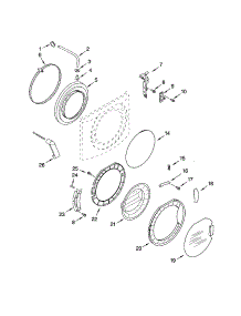Door And Latch parts for Kenmore Washer 110.44921300 (11044921300, 110 44921300) from AppliancePartsPros.com