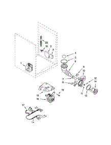 Pump And Motor parts for Kenmore Washer 110.44921300 (11044921300, 110 44921300) from AppliancePartsPros.com