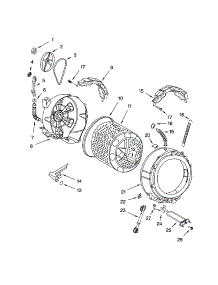 Tub And Basket parts for Kenmore Washer 110.44931300 (11044931300, 110 44931300) from AppliancePartsPros.com