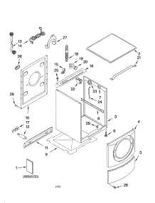 Top And Cabinet Parts parts for Kenmore Washer 110.44932202 (11044932202, 110 44932202) from AppliancePartsPros.com