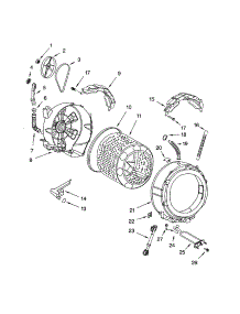 Tub And Basket parts for Kenmore Washer 110.44932203 (11044932203, 110 44932203) from AppliancePartsPros.com