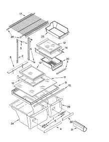 Shelf Parts parts for Kenmore Refrigerator 106.78914800 (10678914800, 106 78914800) from AppliancePartsPros.com
