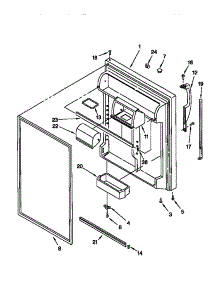 Refrigerator Door parts for Kenmore Refrigerator 106.78947890 (10678947890, 106 78947890) from AppliancePartsPros.com