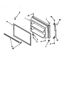 Freezer Door parts for Kenmore Refrigerator 106.78947890 (10678947890, 106 78947890) from AppliancePartsPros.com