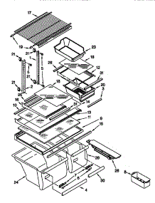 Shelf parts for Kenmore Refrigerator 106.78947890 (10678947890, 106 78947890) from AppliancePartsPros.com