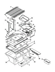 Shelf parts for Kenmore Refrigerator 106.78947891 (10678947891, 106 78947891) from AppliancePartsPros.com