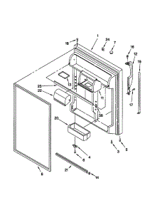Refrigerator Door parts for Kenmore Refrigerator 106.78947891 (10678947891, 106 78947891) from AppliancePartsPros.com