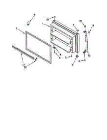 Freezer Door parts for Kenmore Refrigerator 106.78947891 (10678947891, 106 78947891) from AppliancePartsPros.com