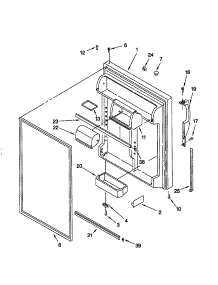 Refrigerator Door parts for Kenmore Refrigerator 106.79205990 (10679205990, 106 79205990) from AppliancePartsPros.com