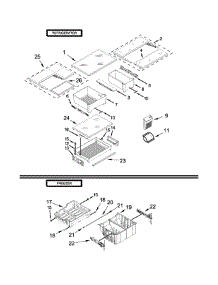 Shelf Parts parts for Kenmore Refrigerator 106.79472410 (10679472410, 106 79472410) from AppliancePartsPros.com