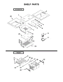 Shelf Parts parts for Kenmore Refrigerator 106.79472411 (10679472411, 106 79472411) from AppliancePartsPros.com