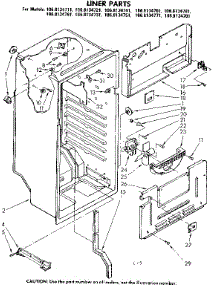 Liner Parts parts for Kenmore Refrigerator 106.8134751 (1068134751, 106 8134751) from AppliancePartsPros.com