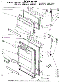 Door Parts parts for Kenmore Refrigerator 106.8134751 (1068134751, 106 8134751) from AppliancePartsPros.com
