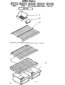 Shelf Parts parts for Kenmore Refrigerator 106.8134751 (1068134751, 106 8134751) from AppliancePartsPros.com