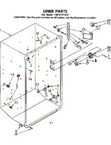 Liner Parts parts for Kenmore Freezer 106.8201632 (1068201632, 106 8201632) from AppliancePartsPros.com